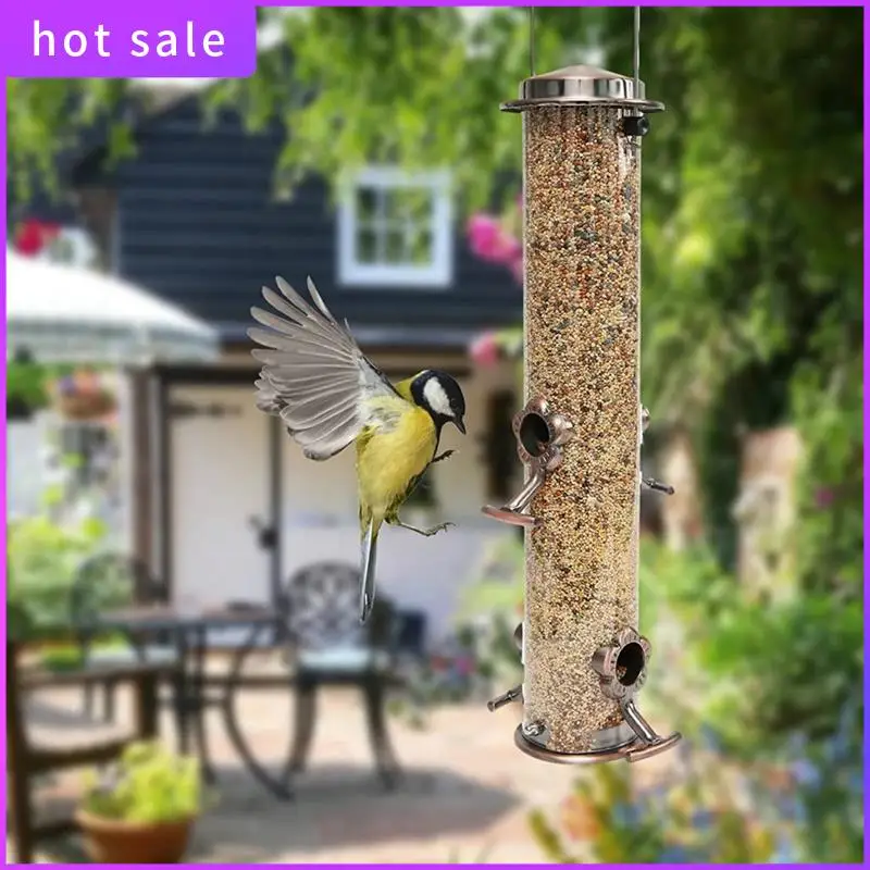 

Подвесная кормушка для диких птиц, трубчатая антикоррозийная кормушка для уличного сада, поднос для кормления для птиц, скворечник, кормушки для воды для домашних животных, прочная еда