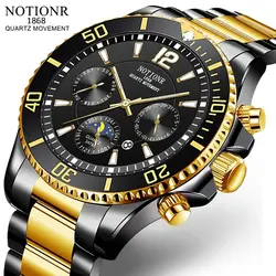 Fashion Mens Watches for Men Sport Waterproof Stainless Steel Quartz Watch Luxury Man Business Luminous Clock Relogio Masculino