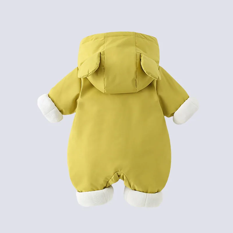 IYEAL معطف شتوي من الصوف السميك ملابس لحديثي الولادة بدلة رومبير ناعمة دافئة للأولاد ملابس خارجية