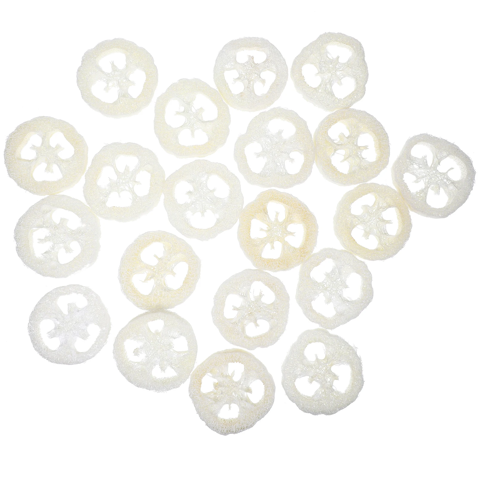 

20pcs Loofah Soap Holder Pad 7cm Round Beige Non Slip Wear Resistant Soap Mat Household Accessories Dry Faster Keep Clean