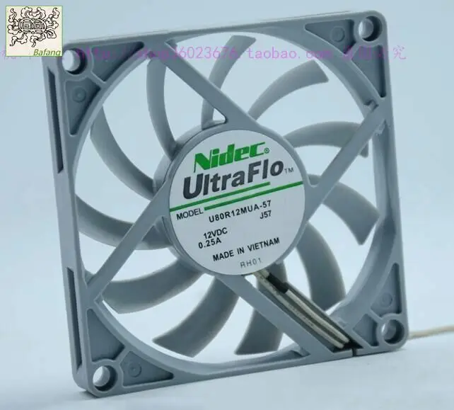 

Jinlingge для NIDEC U80R12MUA-57 12 В 0,25 А 8010 8 см 2 линии охлаждающий вентилятор