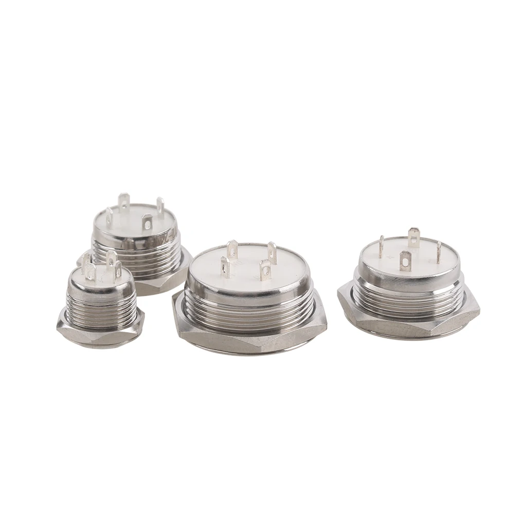 12/16/19/22mm Electric Waterproof Led Light Self-Reset Momentary Short Mini Push Button Switch Pressure Switches 220V 12V 3-6V