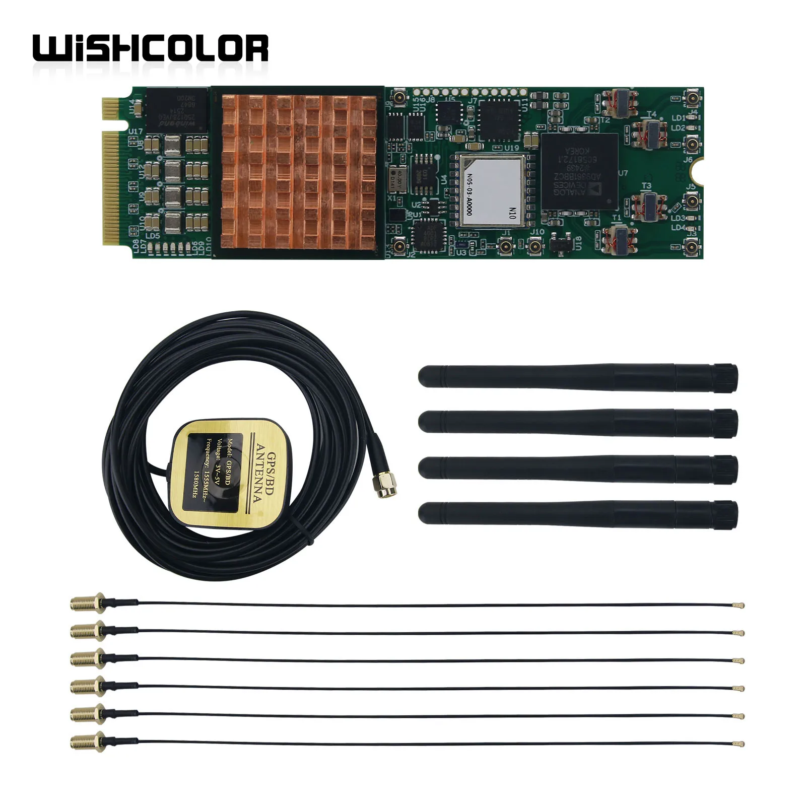 HamGeek M2SDR Software Defined Radio M.2 XC7A200 RF Transceiver Module GPSDO 40M Clock Output