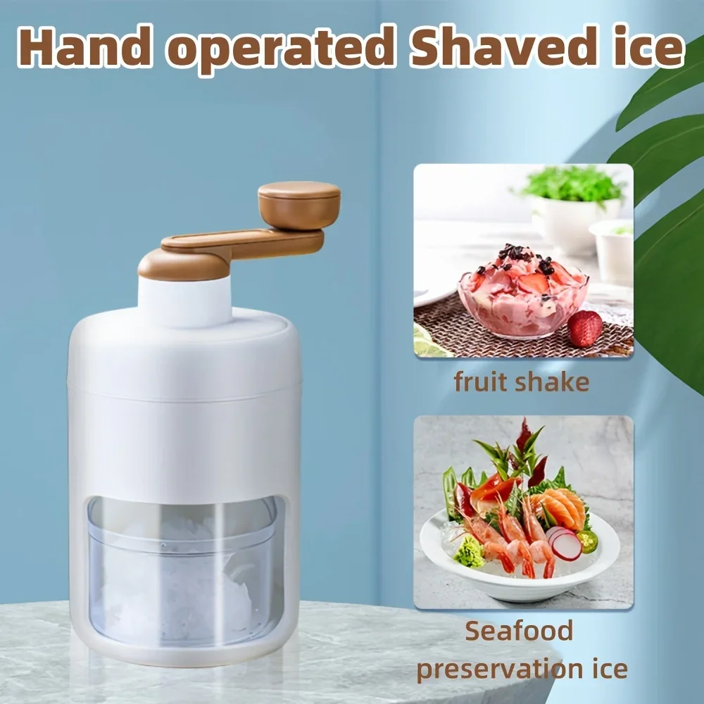 

Hand operated Shaved ice Machine commercial ice crushers stainless Steel handheld Hail Machine Ice Machine for Kitchen