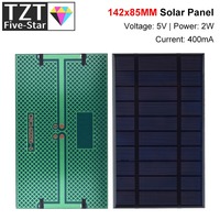 Smart Electronics 400mA 5V 2W Solar Cells Solar Panel Phone Charger Home Improvement 142mm*85mm Polycrystalline Silicon