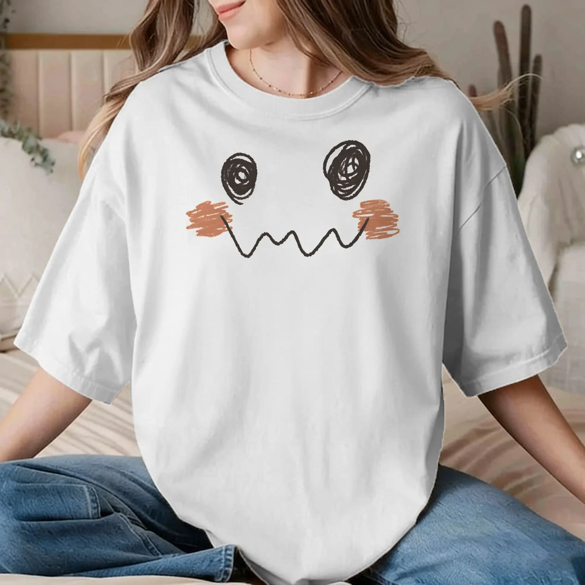 Camisetas Mimi-kyus para homens e mulheres, camisetas engraçadas de anime 100% algodão, gola redonda, manga curta, roupas plus size