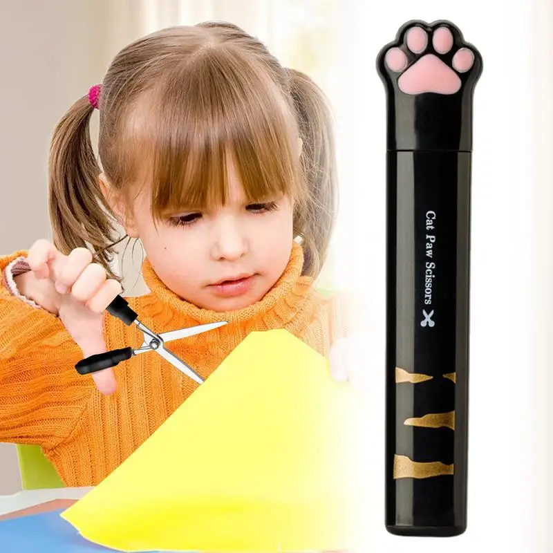 Kinder sicherheits schere Bastel schere 3 Farben Edelstahl tragbare Klapp kawaii Hands ch neider zum Papiers ch neiden