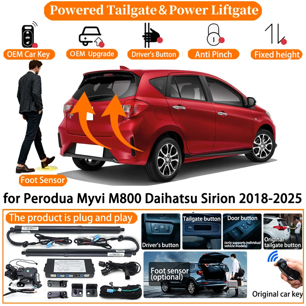 

Car Powered Tailgate system for Perodua Myvi M800 Daihatsu Sirion 2018-2025 Automatic Electric Power Tailgate Tail Gate Lift kit