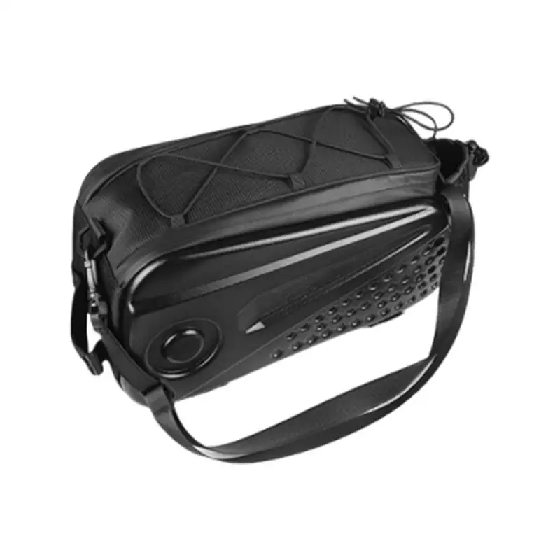 

Rear Bike Rack Bag 8.6L Rear Frame Bag Hard Shell Reflective Cycling Supplies Storage Pannier For Sunscreen Cards Water Bottles