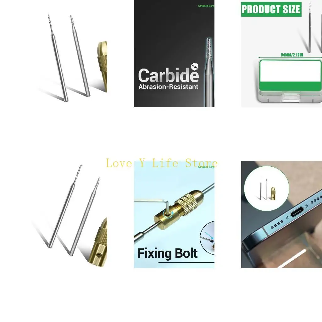 

L74C Professional Stripped Screw Extractors Carbides Drill Bit Electronics Repair Tool For Mobile Device Repair