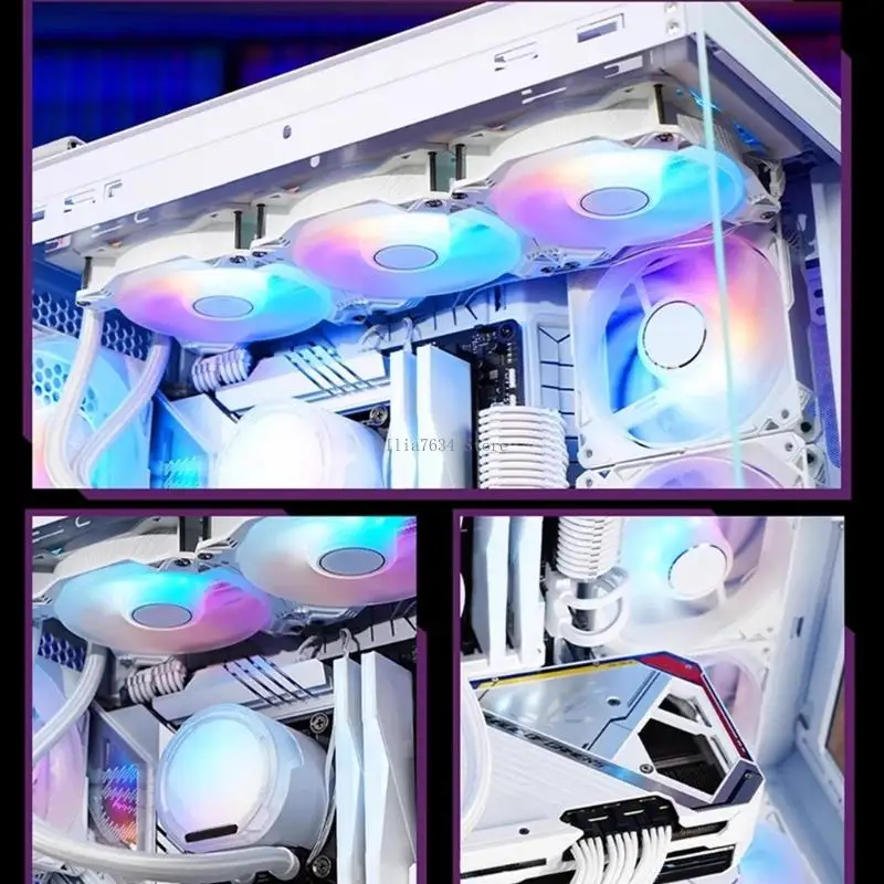 Enhanced Cooling 30mm Thick 120mm Fan 4Pin PWM 650-3200RPM High Pressure For PC Water Air Systems