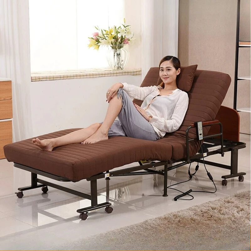 LMM electric folding bed single household remote control lifting bed removable and washable sponge bed 90cm wide
