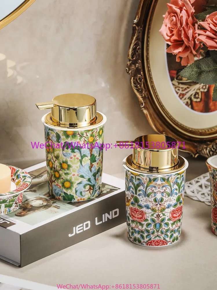 French retro rose high-end ceramic aerator household bathroom press type