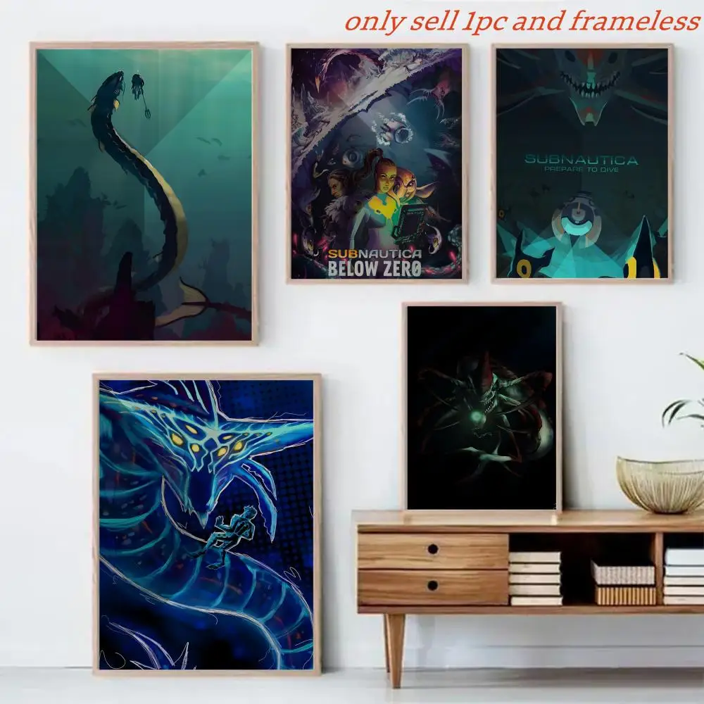 Underwater World Game Aurora Subnautica-S Poster HD Poster Wall Art interior Hallway Home Decoration Holiday Gifts