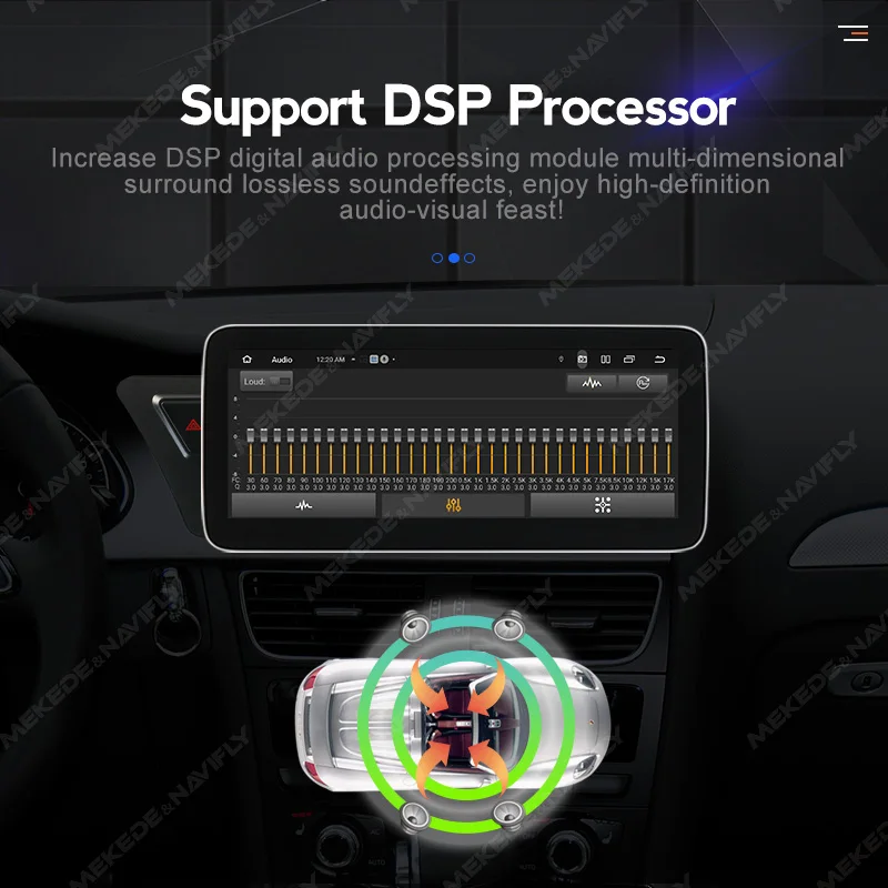 10.25" 12.5" Car Wireless Apple Carplay Android Auto Multimedia Video Player For AUDI A4 A4L A5 B8 GPS Navigaiton 4G Car Stereo image 5