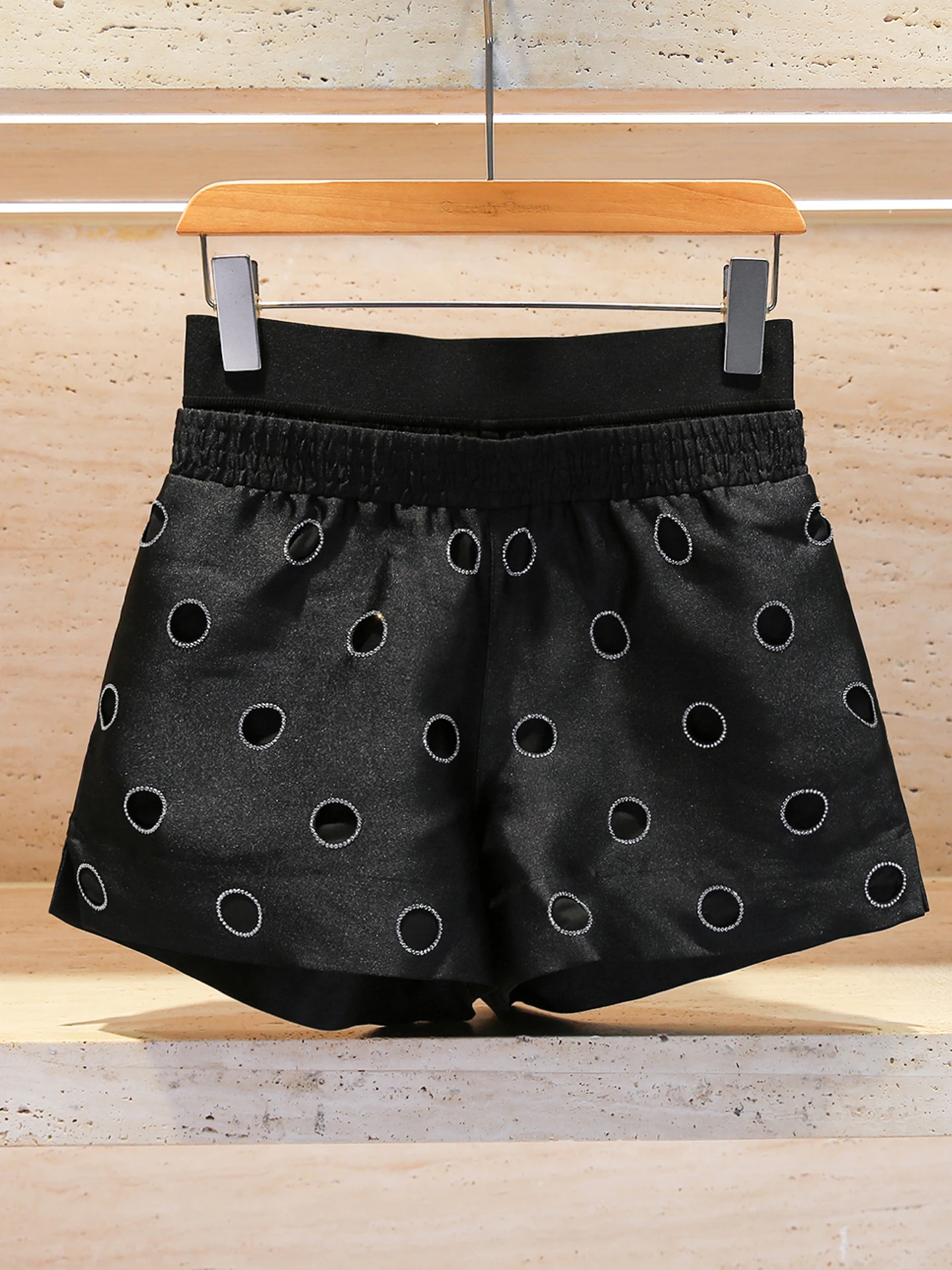 orts de Pierna Ancha de Cintura Alta con Incrustaciones de Diamantes, Versátiles y Casus para Mujer, Moda Otoño 2025 de ...