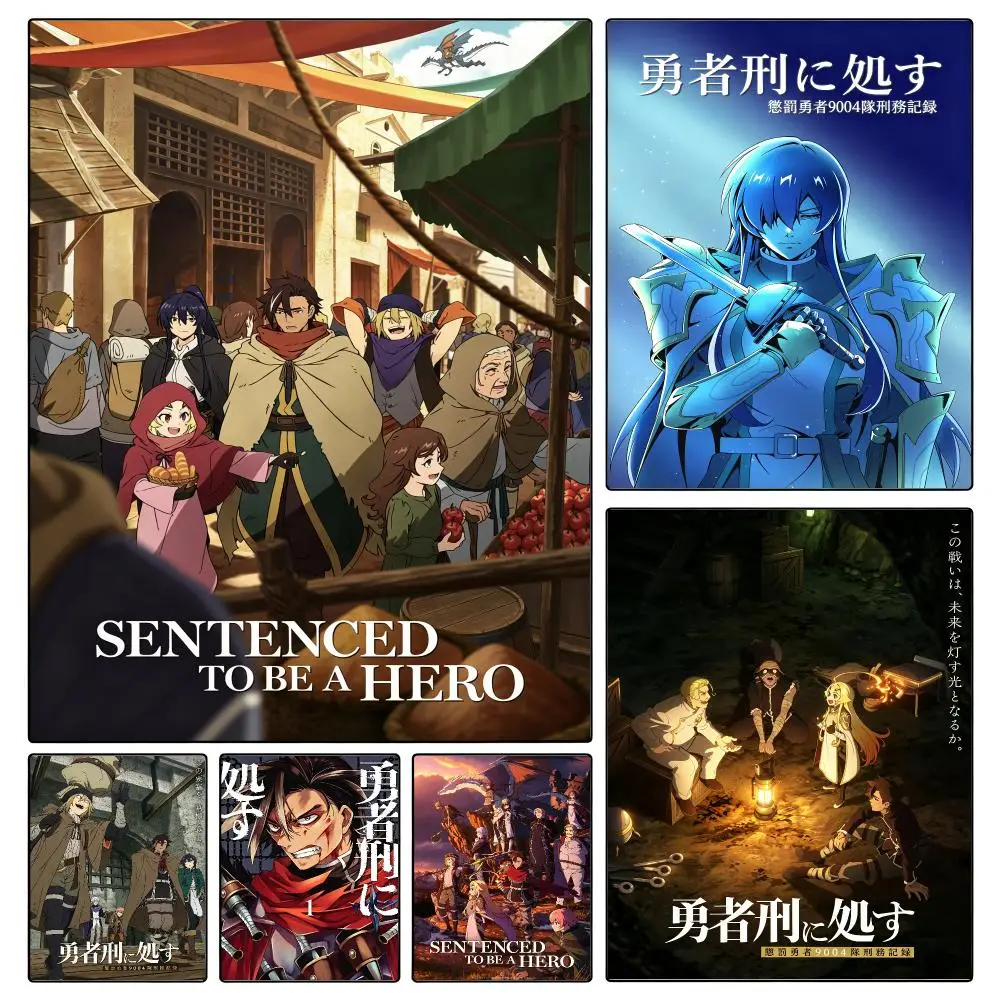 comic Sentenced to Be a Hero Poster Poster Waterproof HD Unframed Self‑Stick Decor Wall Art for Home Room Decoration Gift