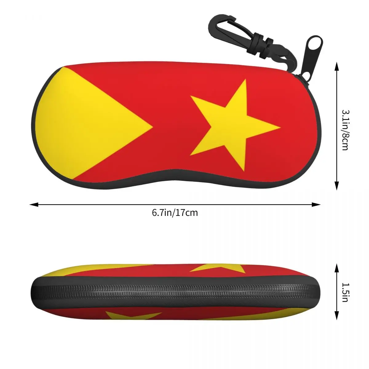 Custom Flag Of The Tigray Region Glasses Case Portable Ethiopia Shell Eyeglasses Case Sunglasses Box