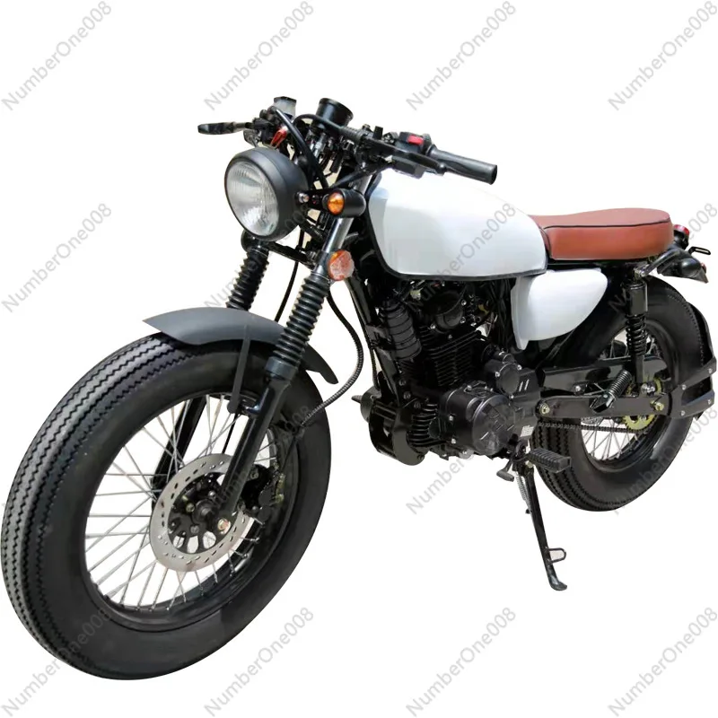 

Vintage Retro Motorcycle Two-Wheel Commuter Bike, Fuel-Efficient Classic Cruiser for Daily Travel