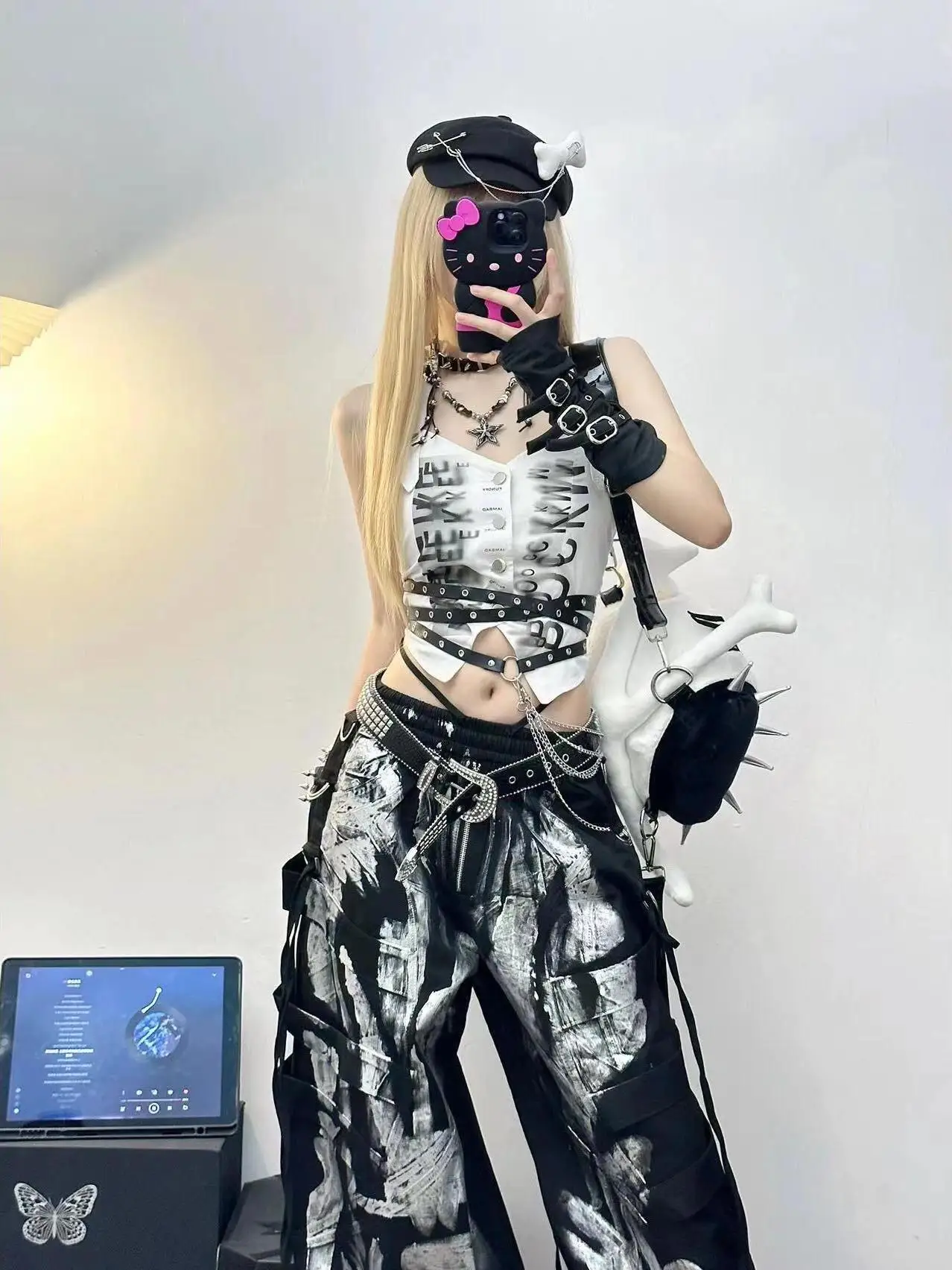 Drift Strap Drawstring Work Pants for Women in Spring 2025 with A Wide Leg Design