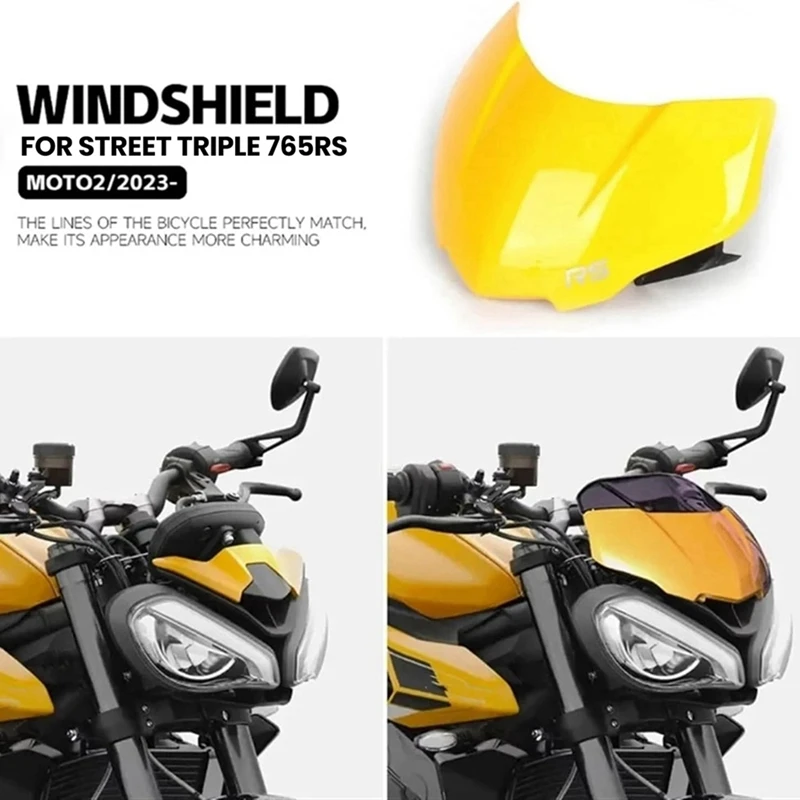 For Street Triple 765RS 765 RS Moto2 2023 2024 Windshield Sport Screen Deflector