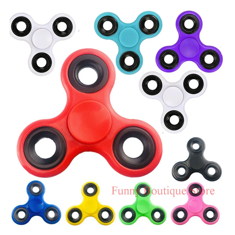 Red Hand Spinner ABS Fidget Spinner For Autism ADHD Anti Stress Creative Tri-Spinner High Quality Adult Kids Funny Toys Gift