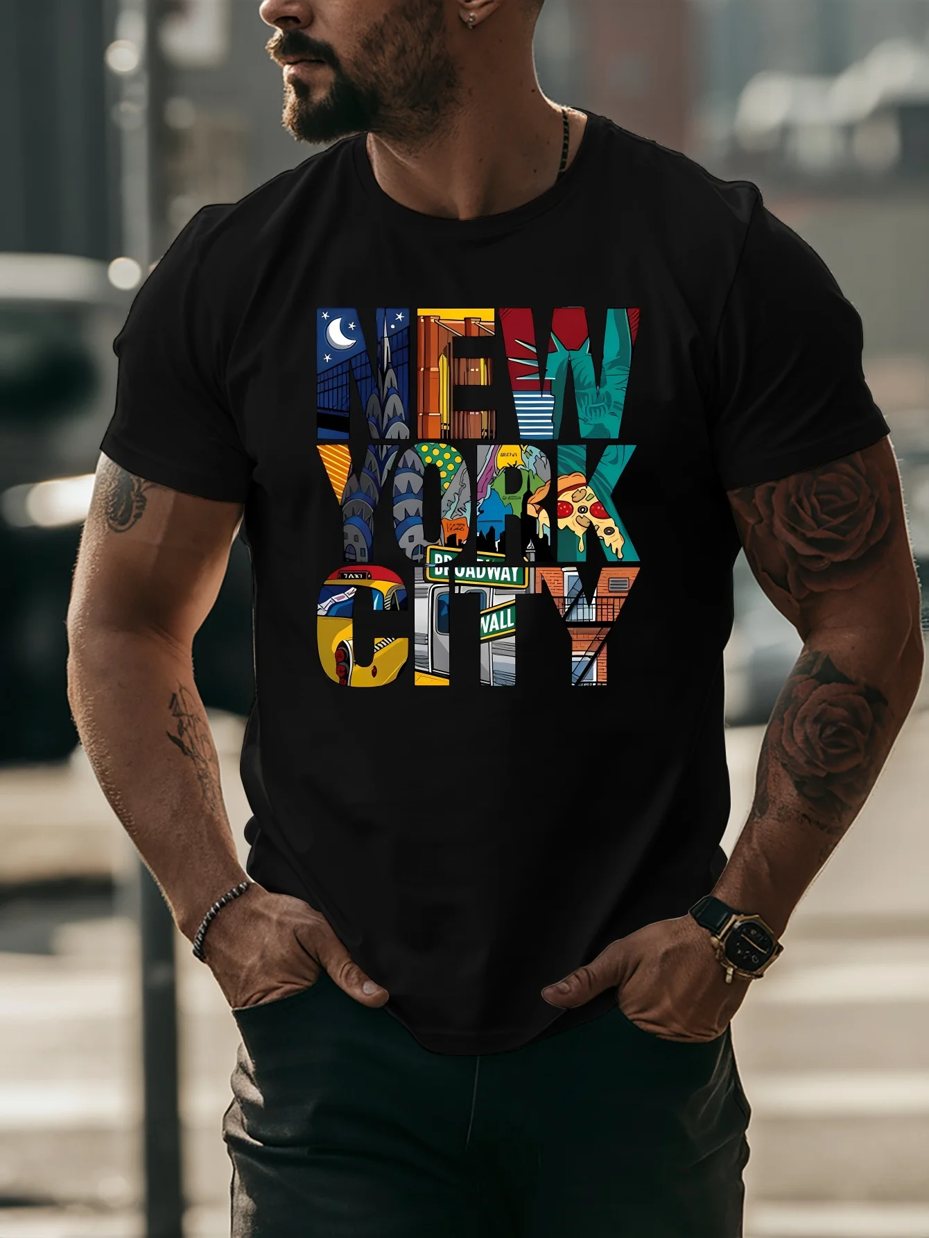 Men Bright Red Tee New York Ci - York Men'S Fashion review and price