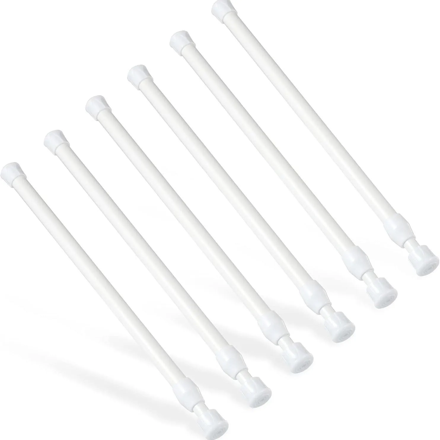 

2Pcs Adjustable No Drill Extendable Towel Rod Bathroom Rack Wall Mounted Washcloth Holder Space-Saving Organizer