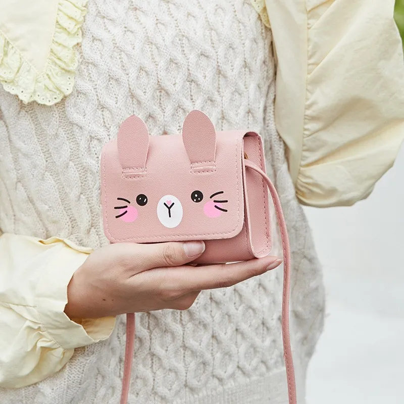 

Children's Accessories Small Shoulder Bag Cute Rabbit BabyGirls Small Crossbody Bags Cartoon Kids Mini Coin Purse Handbags