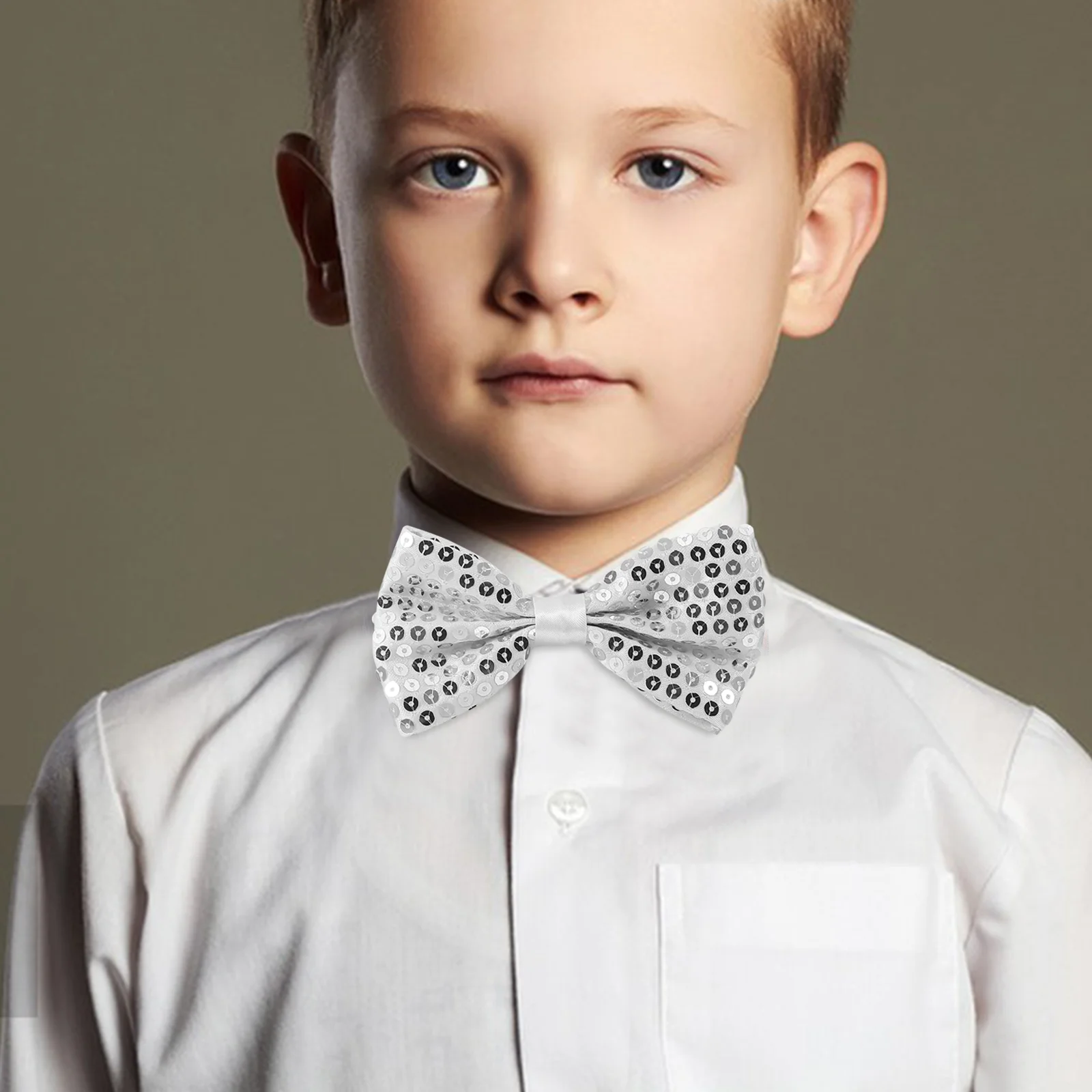 5 Pcs Sequin Performance Bow Tie Ties Decor Kids Banquet Receive Flowers Sparkly Polyester Unique Child