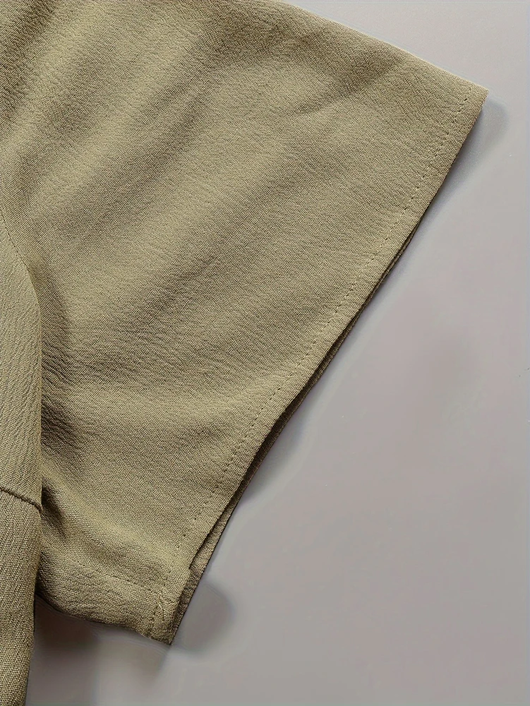 Plus rozmiar damska letnia klasyczna, zwykła sukienka na co dzień z guzikami elegancka sukienka plażowa do kolan, dekolt w kształcie litery V, z krótkim rękawem