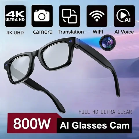 Умные очки с AI-камерой 800W, Wi-Fi, Bluetooth и GPS — фото товара