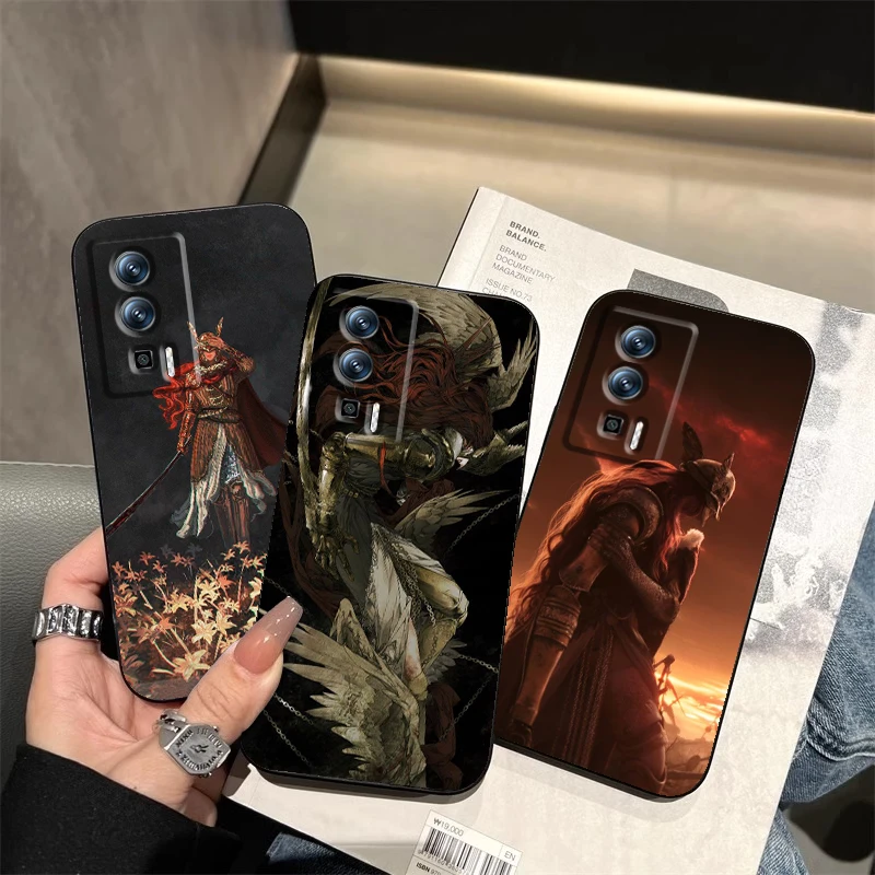 E-Elden Warrior Ring Hot For Xiaomi Redmi 9A 9C 9AT 10C 9 9T 10 12C 13C A3 12 K60 A1 K50 K40 5G Black TPU Phone Case