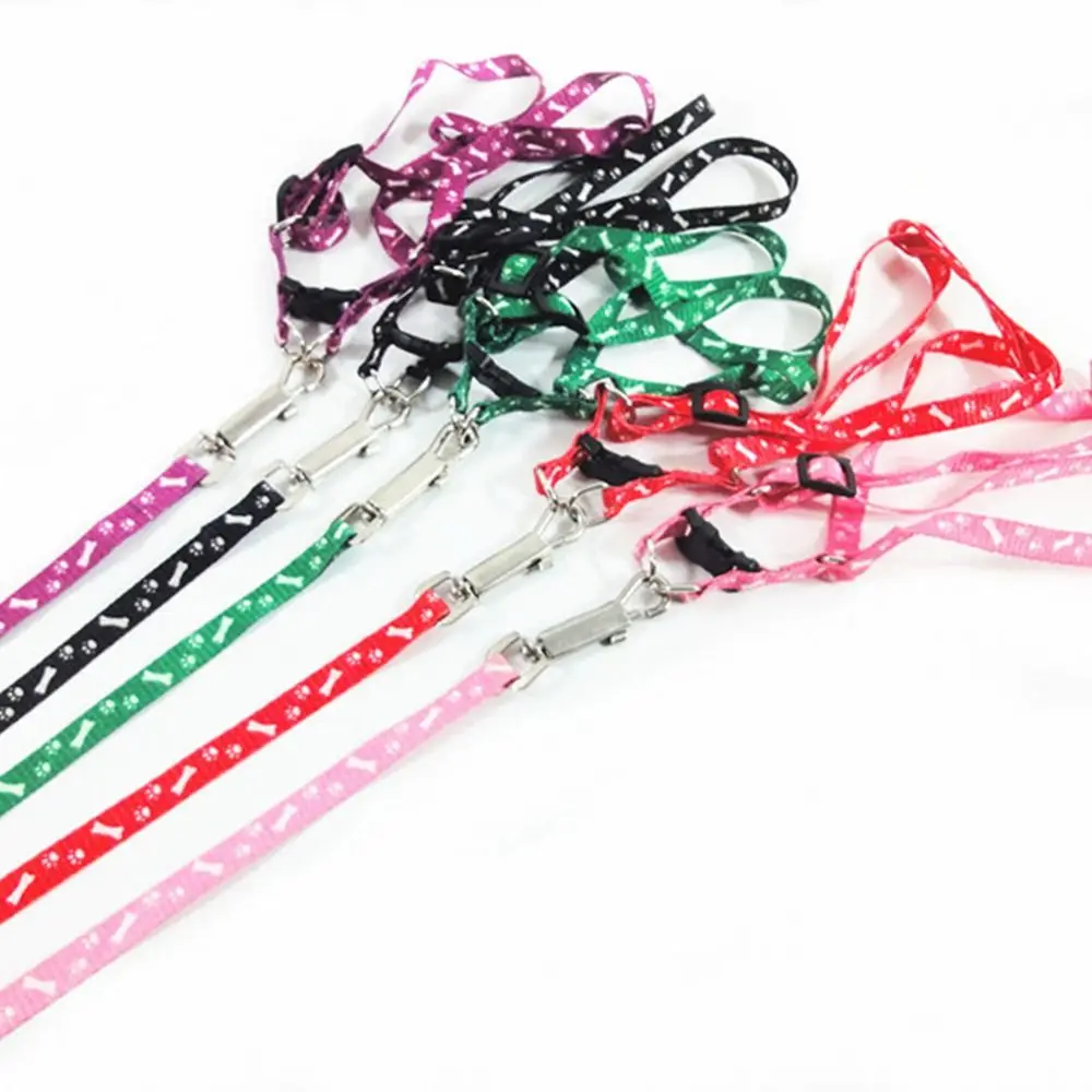 Polyester Printed Pet Traction Rope Dog Chest Strap Cat Teddy Small Dog Traction Belt Pet Supplies