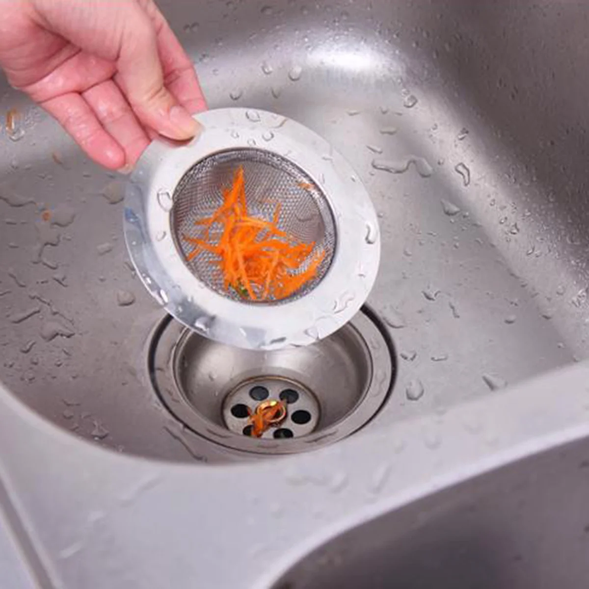 

2Pcs Kitchen Sink Filter Premium Durable Anti-Clogging Hair Catcher Residue Collector Easy Clean Anti-Clogging Filter