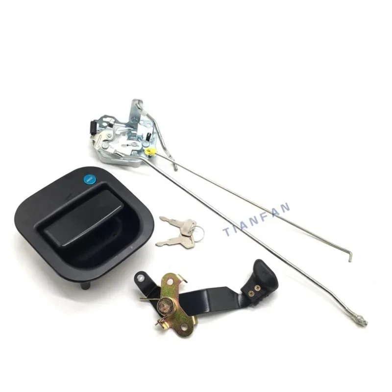 For Kobelco sk75 200 210 250 260 350 super 8 cab door lock assembly outside handle excavator accessories