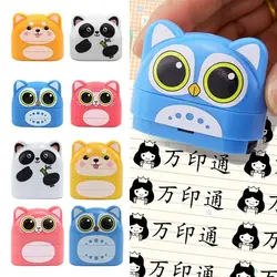 Waterproof Kid Clothing Stamper Not Customizable Cartoon Children Name Stamp Labeling Non-fading Kindergarten Name Seal Stamp
