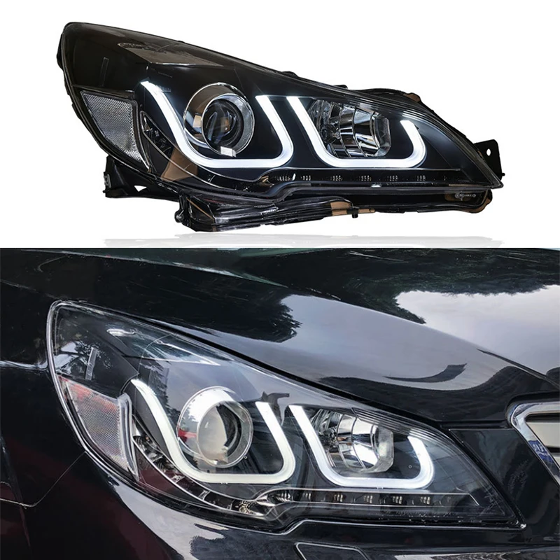 

Car headlight fit for Subaru Outback headlight assembly refit LED day running lights flow turn signal lens xenon headlights