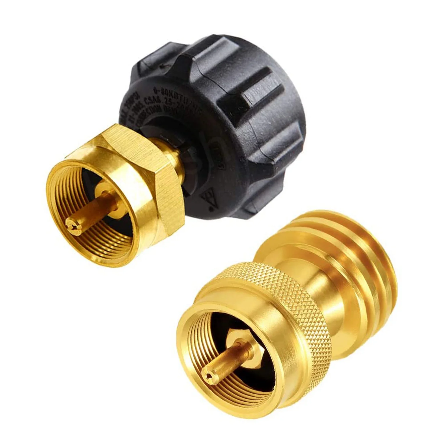 QCC1 Propane Refill Adapter Regulator Valve and Steak Saver Adapter for Throwaway Cylinder Propane Adapter