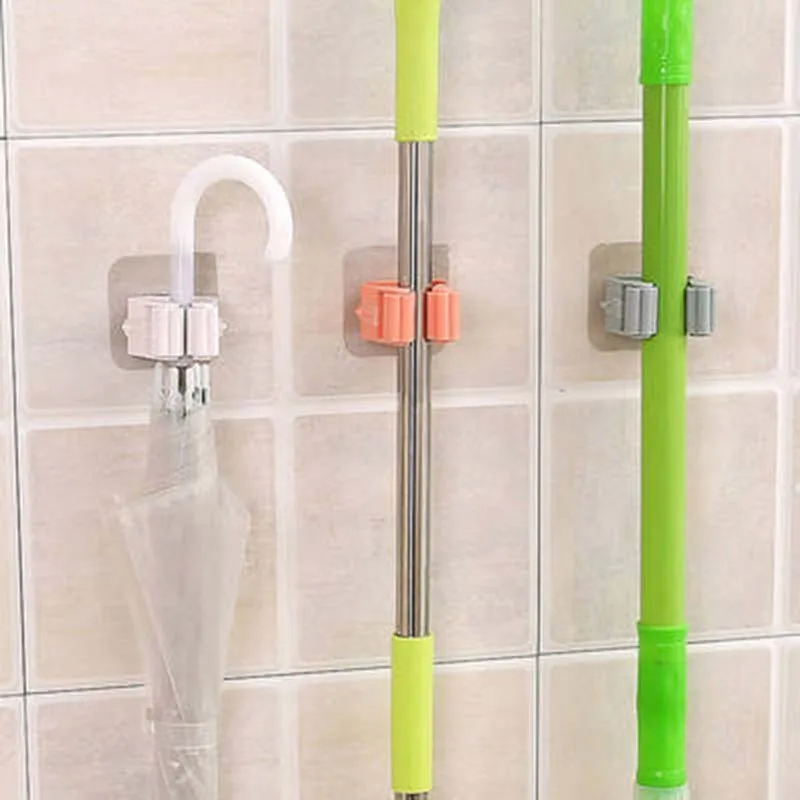 Wall Mounted Mop Organizer Holder, Brush Broom Hanger, Storage Rack, Home Kitchen, Bathroom Hooks, Household Tools