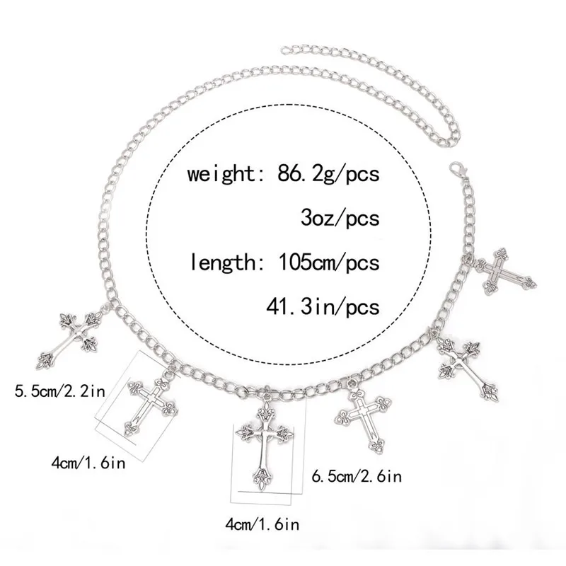 New Fashionable Hollow Belly Chain Waist Chain Metal Cross Ring Belt Women s Personalized Irregular Design Geometric Shape