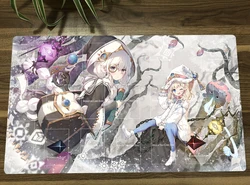 YuGiOh Girls Risette of The White Woods & Asteria TCG CCG Mat Trading Card Game Mat Table Playmat Desk Gaming Play Mat Mouse Pad