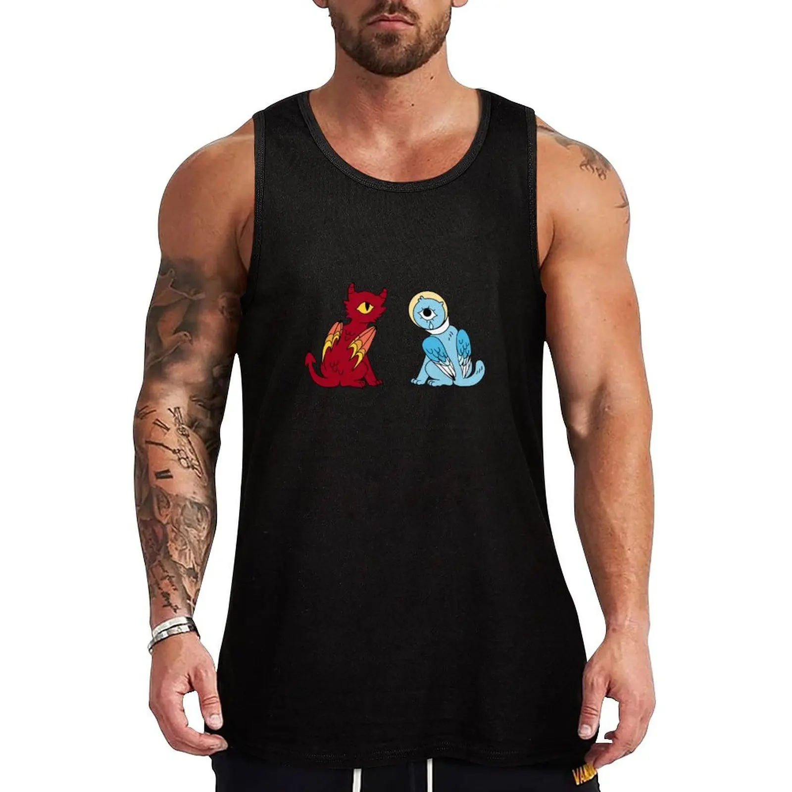 

Cone Angel and Cat Demon Tank Top T-shirt male male top anime clothes