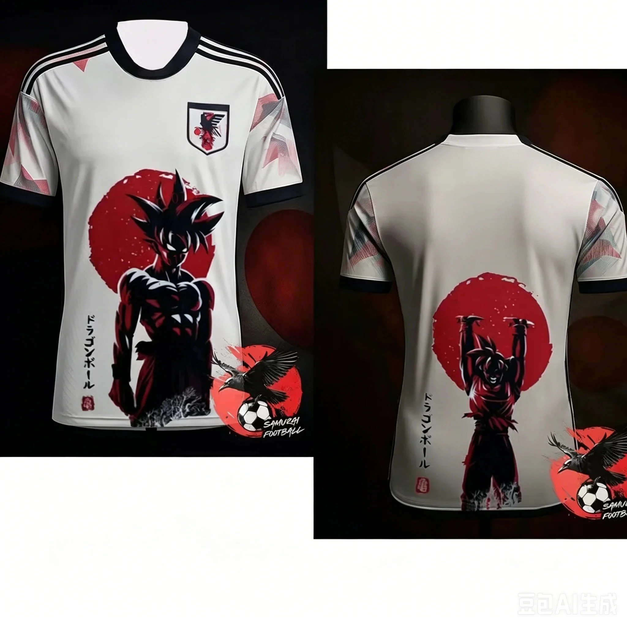 Latest men's casual sports loose T-shirt - New Dragon Ball Z Goku - Teenage street fashion breathable children's football top