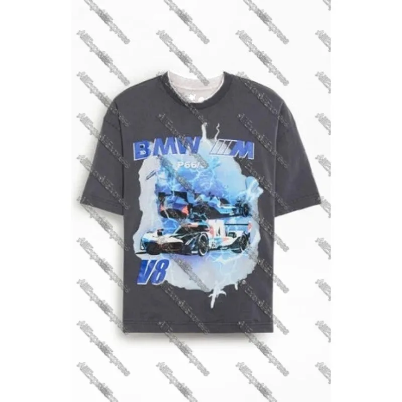 

Летняя футболка унисекс с круглым вырезом в стиле BMW, дышащая удобная спортивная рубашка с короткими рукавами и 3D принтом для езды на мотоцикле, модная