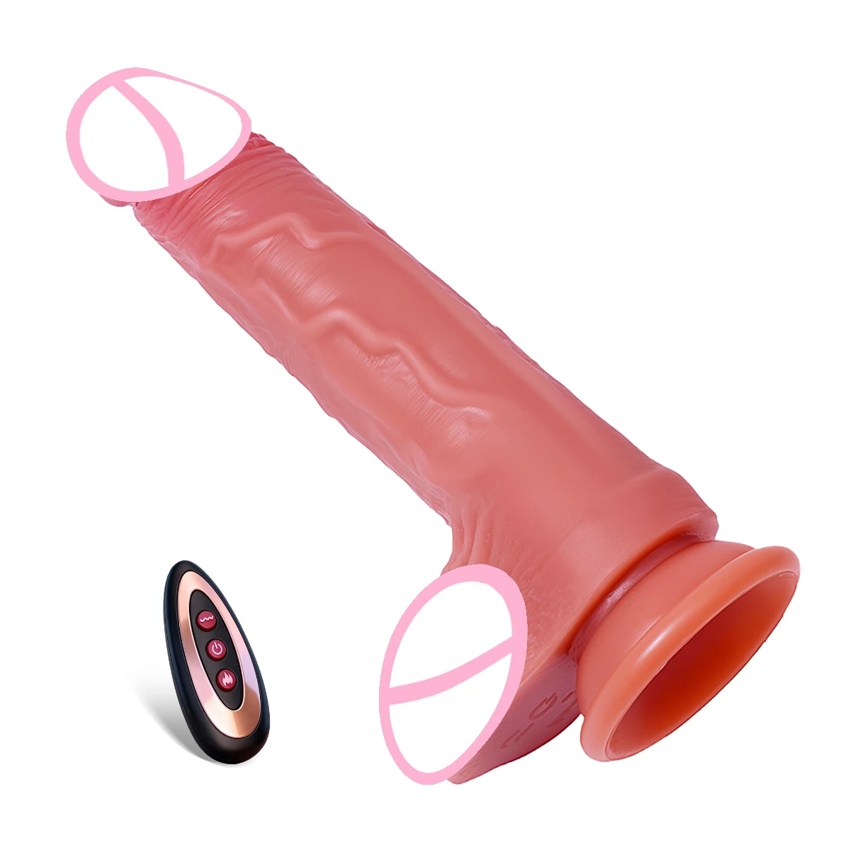 Realistic Vibrator 7 Vibration Modes Wireless Remote Control with Strong Suction Cup Stimulates G-Spot Anal Suitable for Couples