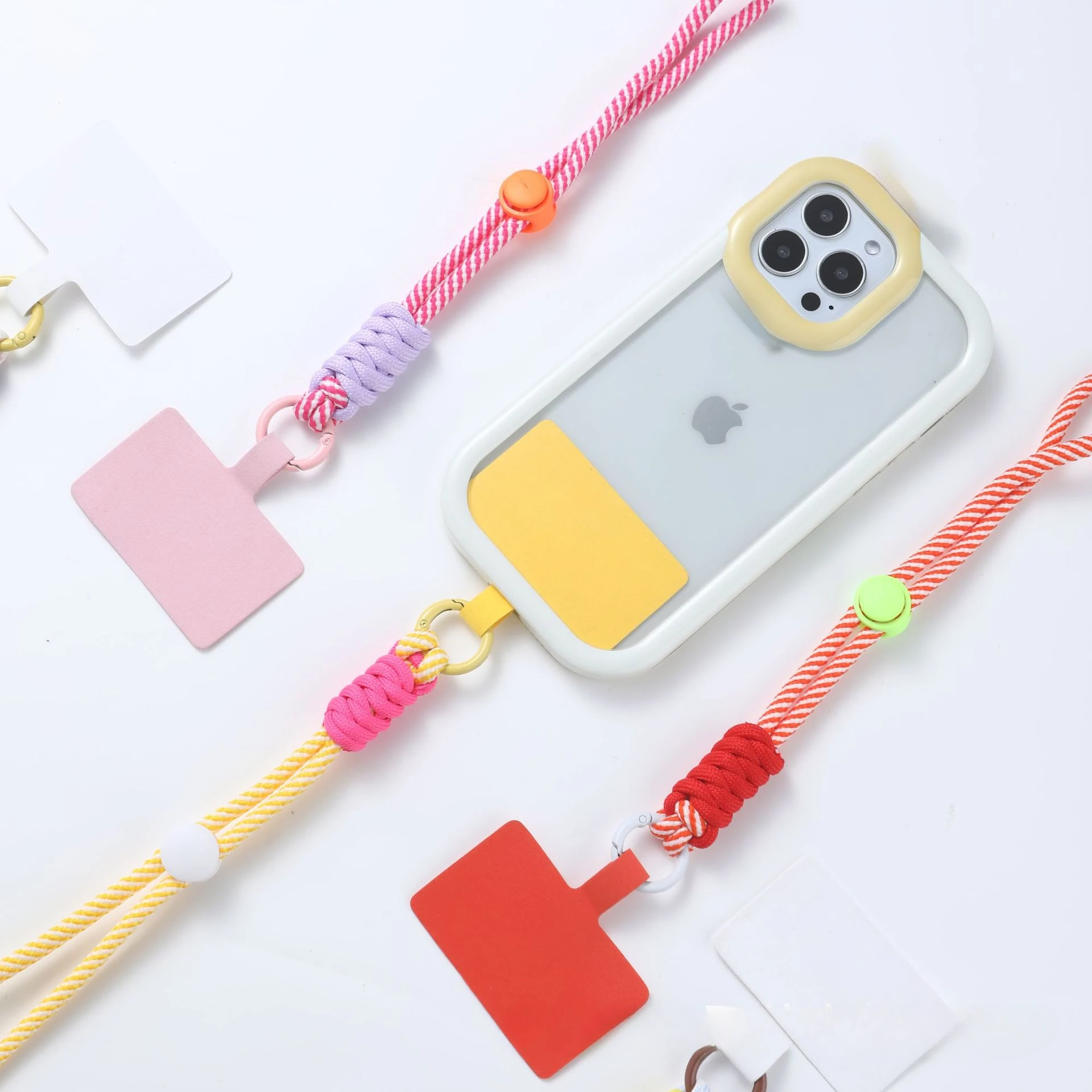 Stretchable and Colorful Phone Charm Straps, Retractable Keyring, Anti-Loss Feature