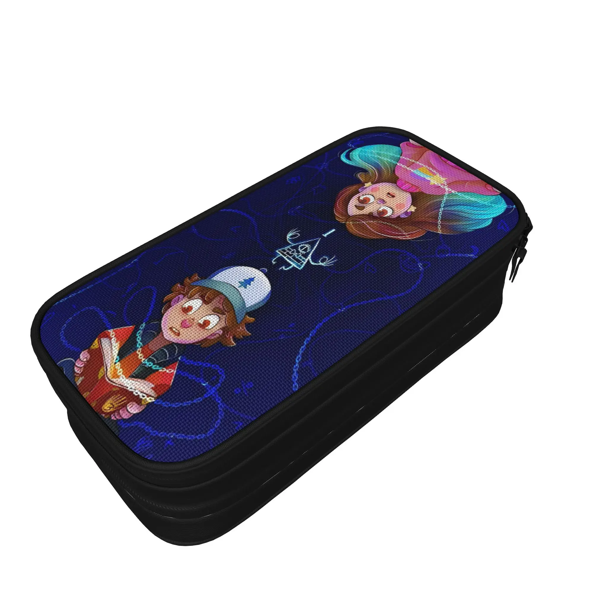 G-Gravity Falls Pencil Case  School Pencil Cases Canvas Child Kawaii University Pencil Bag School Supplies
