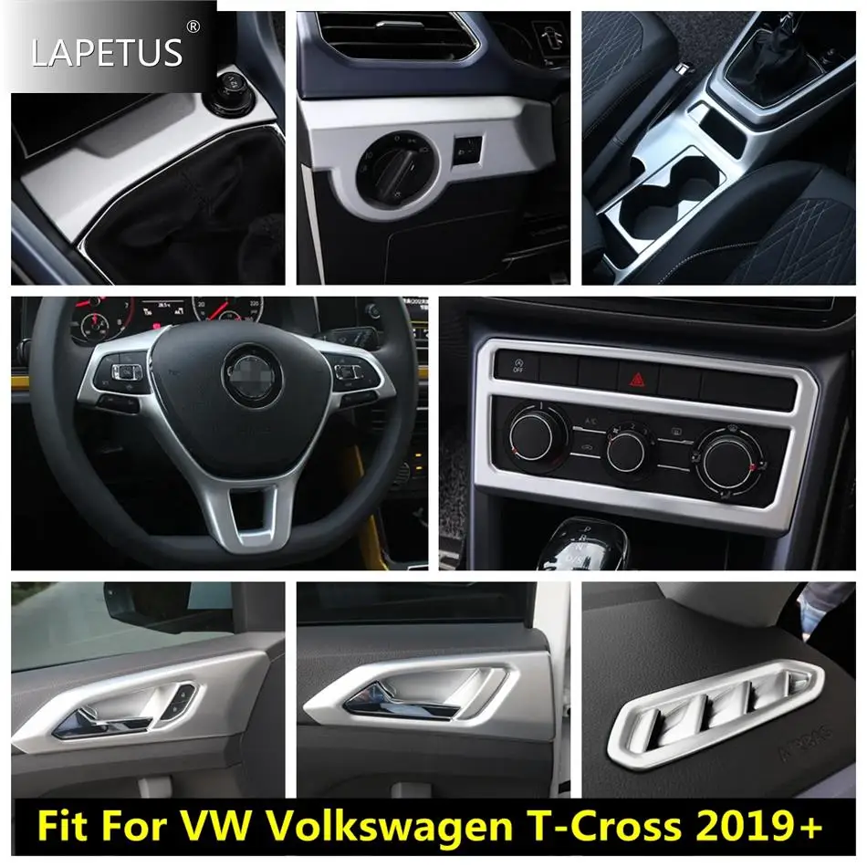 

Matte Auto Water Cup / Window Lift Button / Handle Panel Cover Trim For VW Volkswagen T-Cross T Cross 2019 - 2023 Accessories