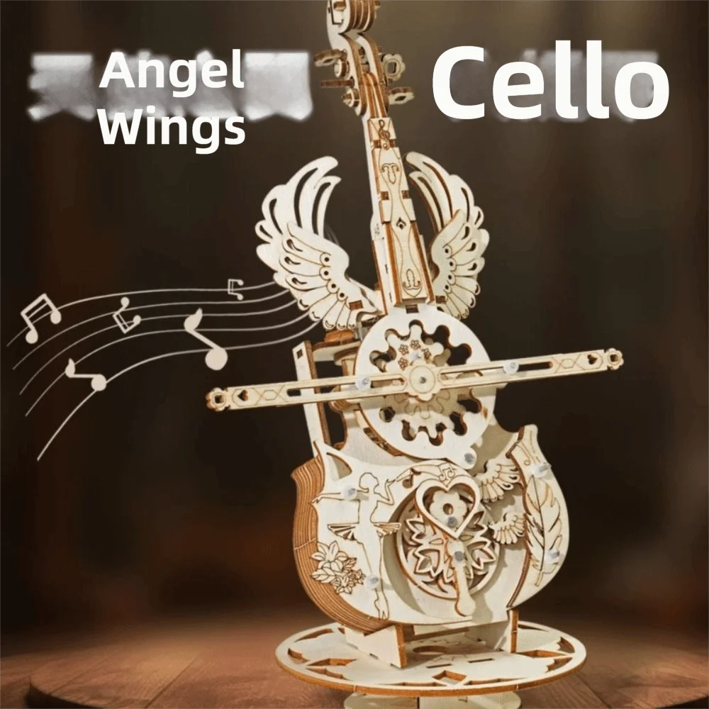 

For Graffitiable 3D Puzzle DIY Design Wooden Material DIY Assembly Instrument Building Music Box For Adults